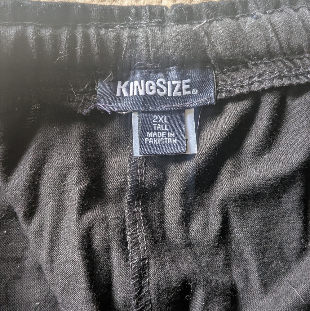 Men's Black Drawstring Lounge Shorts - Picture 2 of 2
